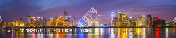 杭州錢江新城夜景,大畫幅