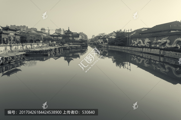 南京夫子廟秦淮河老照片