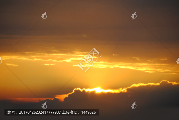 美麗大氣的日落天空