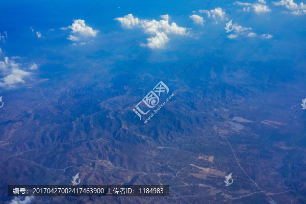 天空,云朵,藍(lán)天,俯瞰,航拍