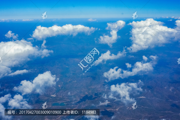 天空,云朵,藍(lán)天,俯瞰,航拍