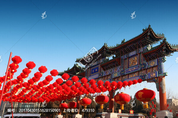 北京,地壇廟會,大門,紅燈