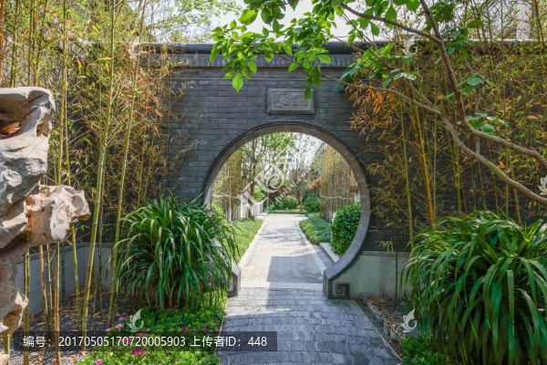 月亮門,園林建筑,園林景觀