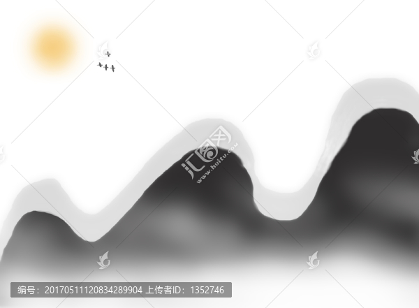 意境水墨山
