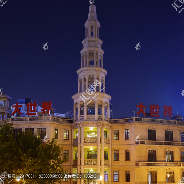 上海大世界,夜景