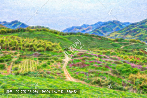山林油畫(huà),未分層