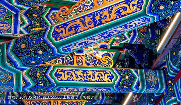 古建筑橫梁彩繪