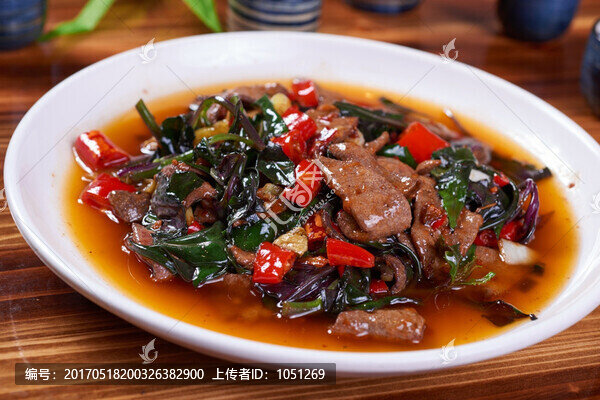 血皮菜炒豬肝