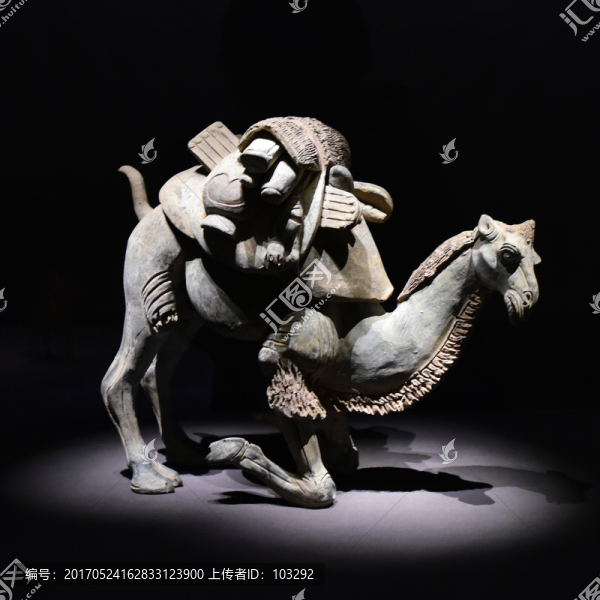 唐代彩繪陶,駱駝俑