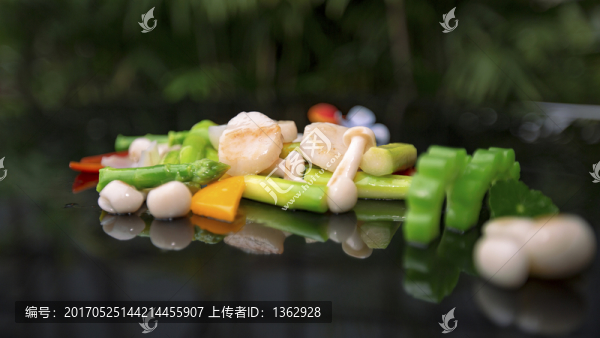 杏鮑菇炒帶子