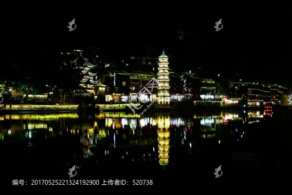 鳳凰,古城,夜景