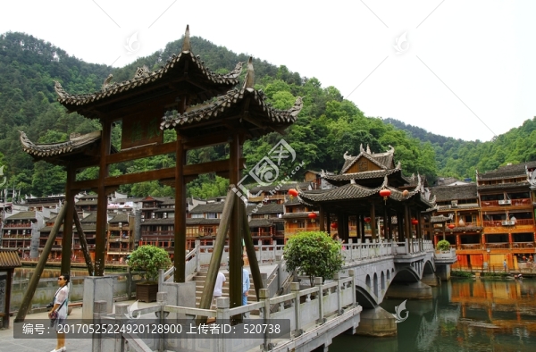 鳳凰,古城,建筑,沱江