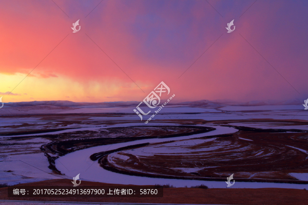 額爾古納河雪色黃昏