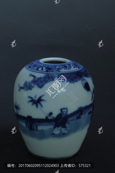 慎德堂,青花水盂