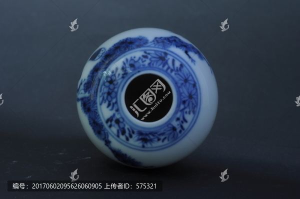 慎德堂,青花水盂