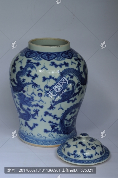 青花將軍罐,大清光緒年制