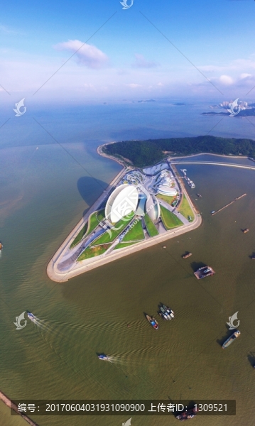珠海歌劇院高清航拍