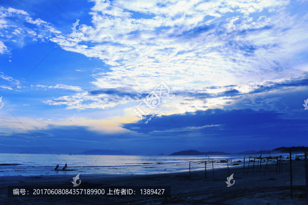 海,晚霞
