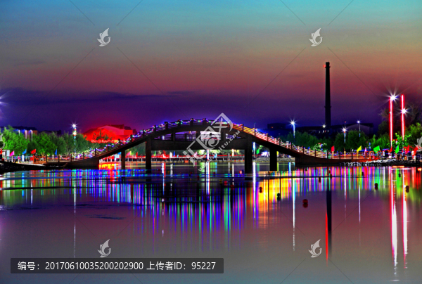 阜康北亭拱橋夜景,彩虹橋夜景
