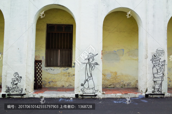 馬來(lái)西亞檳城,街頭涂鴉