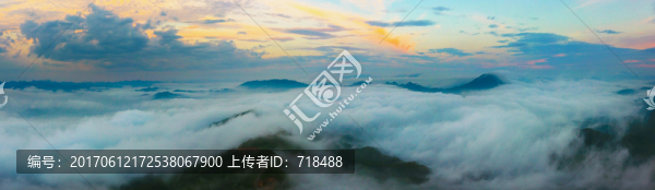 云海,洛陽山,西江鎮(zhèn),航拍