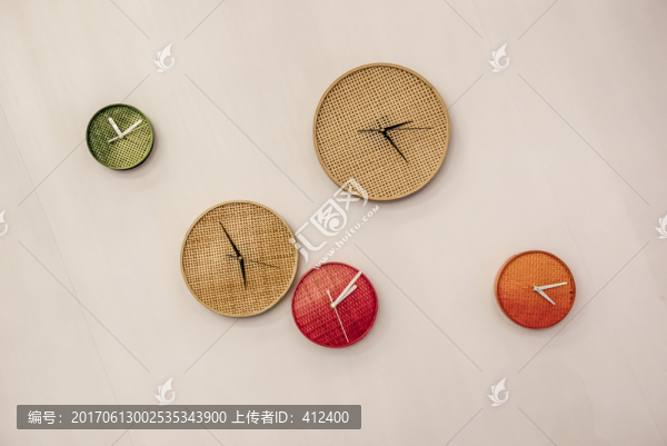 竹編工藝時(shí)鐘