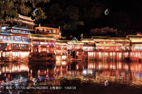 湘西鳳凰古城夜景