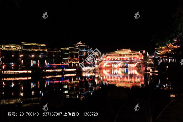 湘西鳳凰古城夜景