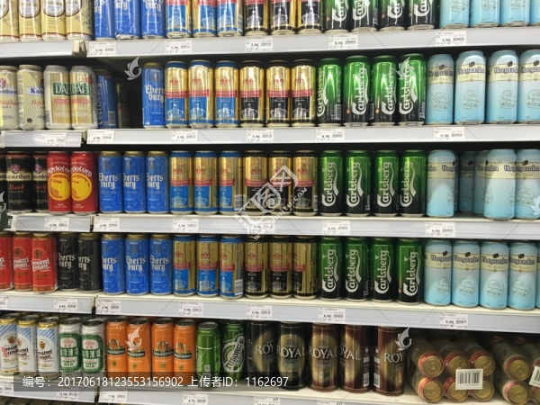 超市貨架,啤酒,啤酒區(qū)