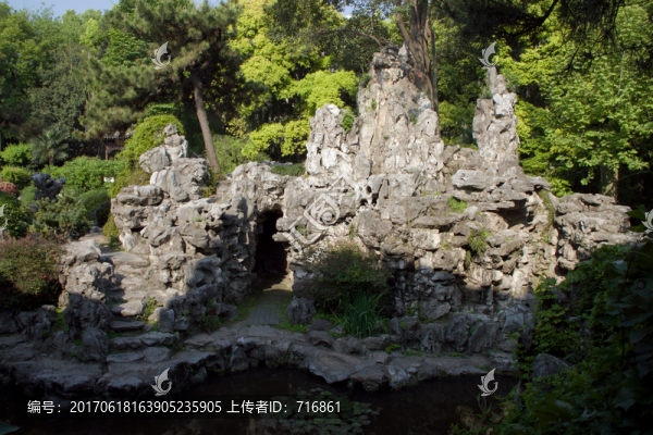 南京瞻園,北假山