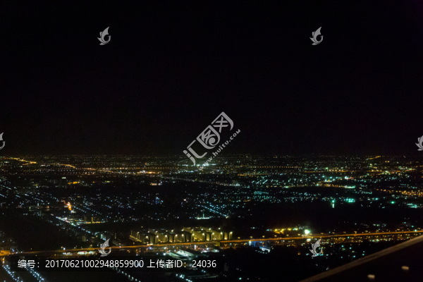 飛機(jī)上夜景,航拍夜景