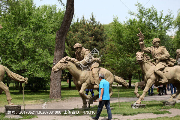 太陽島,雕塑,抗聯(lián)紀(jì)念園,抗聯(lián)