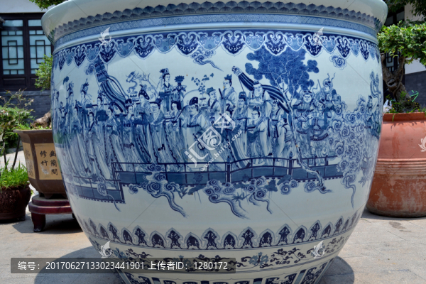 古代八十七神仙卷人物魚(yú)缸
