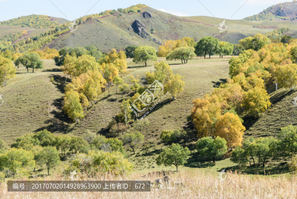 蛤蟆壩附近山丘秋景