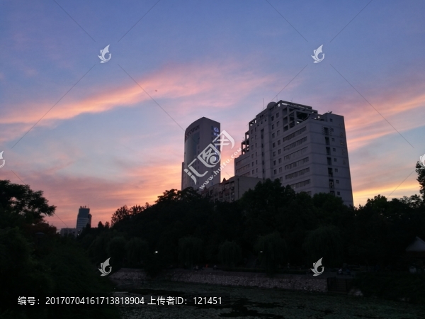 晚霞,天氣,云彩,落日,傍晚