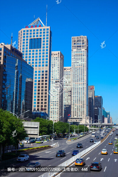北京CBD建筑群,東長安街