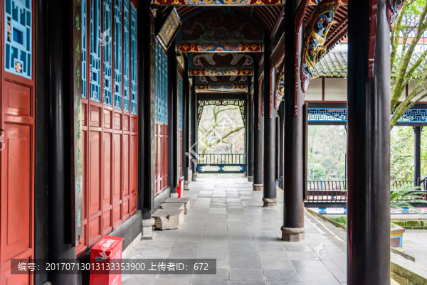 伏龍觀古建長廊