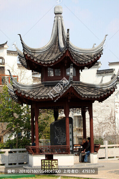 南京,瞻園,涼亭