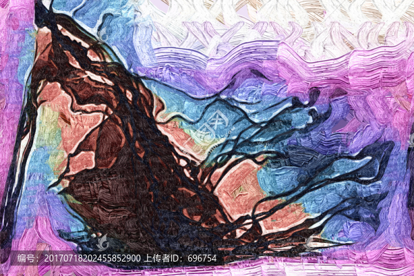 高清抽象印象油畫(huà)
