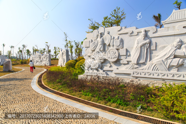 防城港伏波公園,雕像群