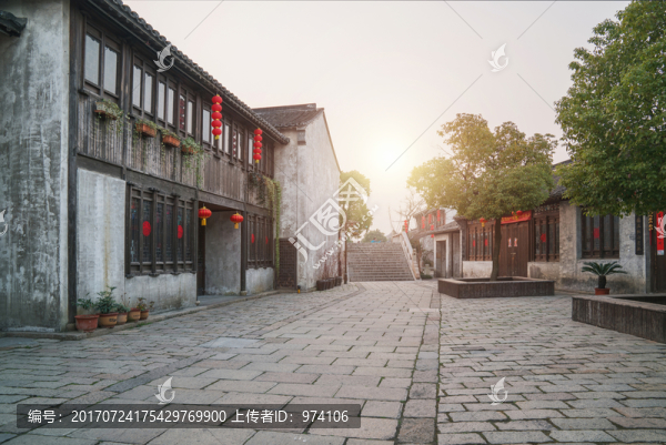 中國(guó)無(wú)錫蕩口古鎮(zhèn)風(fēng)光