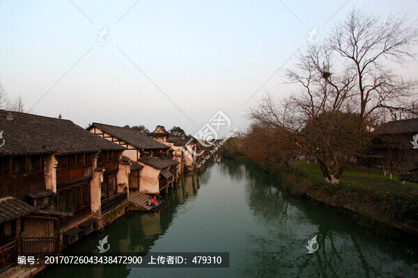 江南建筑,夜景,燈