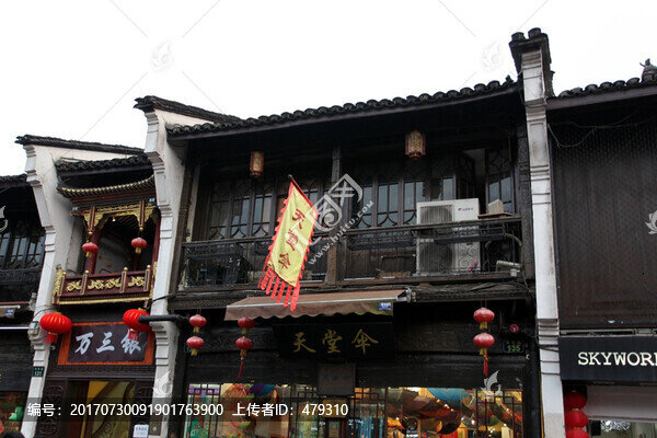 杭州,美食街,杭州街景