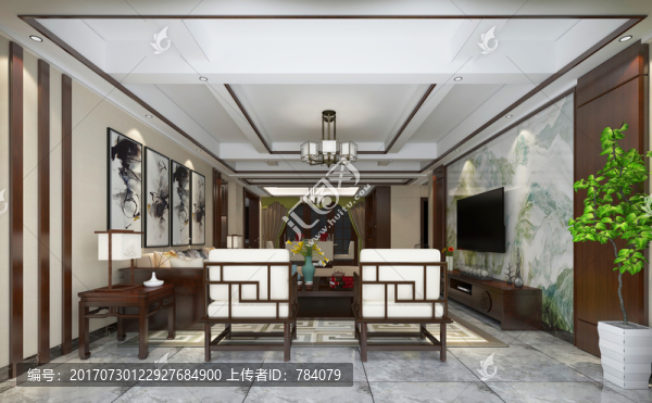 新中式客廳設(shè)計(jì)