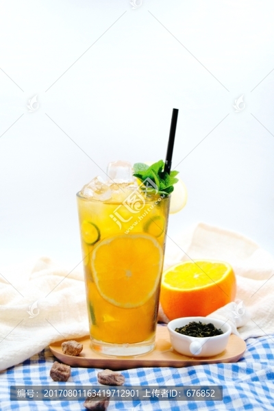柳橙梅子綠茶