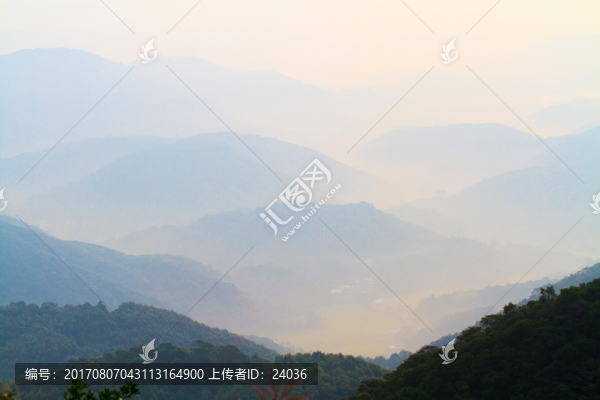五皇山,云海,群山