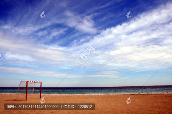 足球的海邊