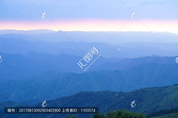 海坨山日落晚霞,（14）