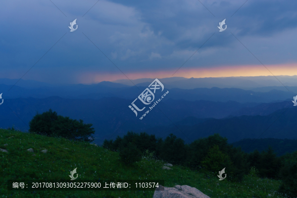 海坨山日落晚霞,（19）