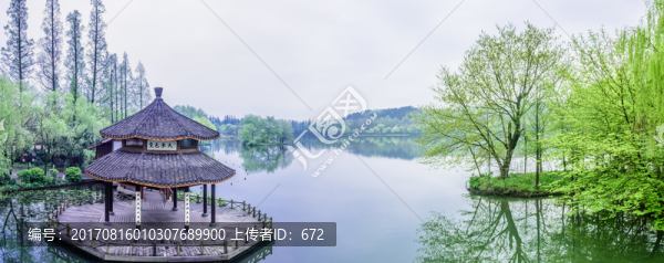 湖岸晨景